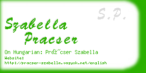 szabella pracser business card